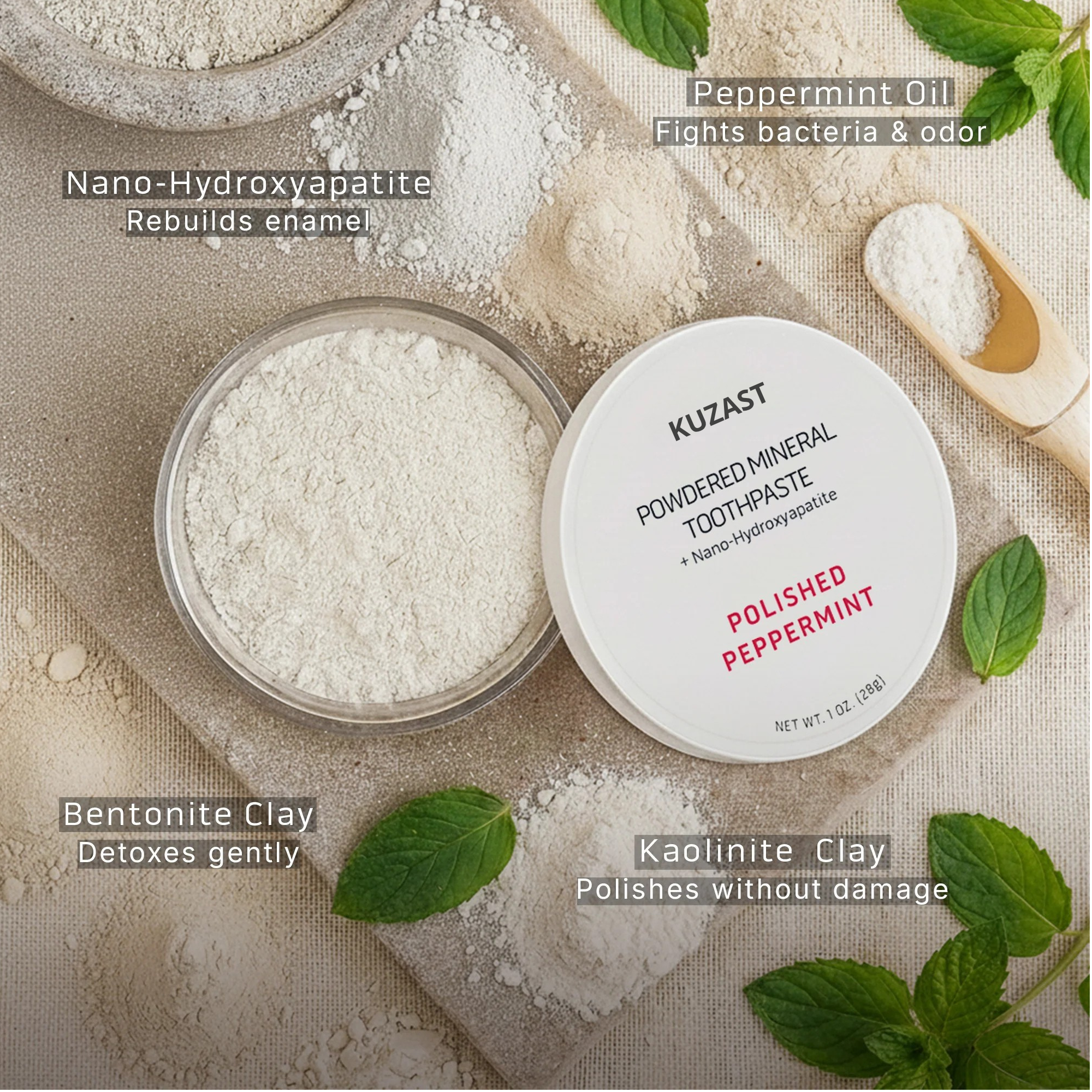 Kuzast Toothpowder / Powdered Mineral Toothpaste